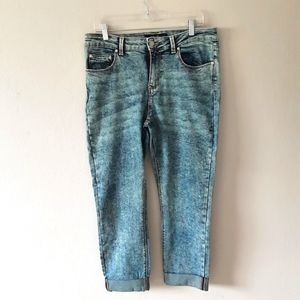 Women's Indigo Rein Capri Jeans Distressed Size 15